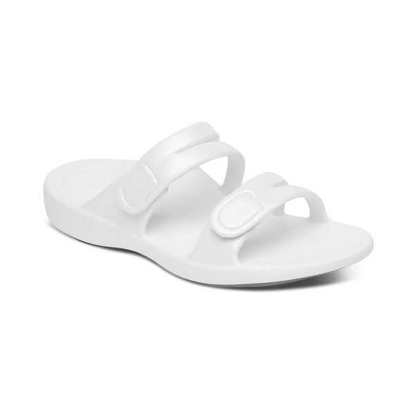 Aetrex Women's Janey Sport Water-Friendly Sandals - White | USA Z1KUF6K